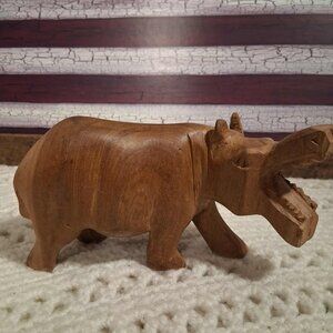 WOODEN HIPPOPOTAMUS